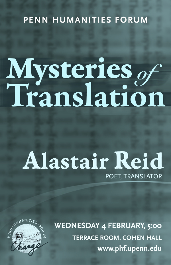 Alastair Reid_Mysteries of Translation_Poster