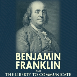 Poster for event, photo of Benjamin Franklin
