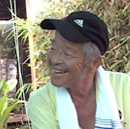 Elder Homeless Japanese Man Smiling