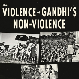 poster for event with Ania Loomba on The Violence of Gandhi's Non-Violence