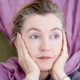 Rebecca Solnit with Hands on Face