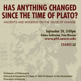 Poster for event with Alexander Nehamas