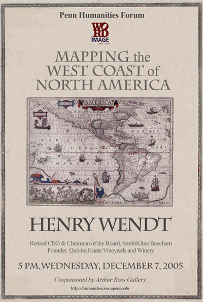 Poster for Mapping the West Coast of North America event